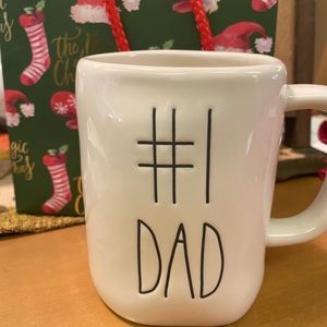Rae Dunn #1 Dad white mug